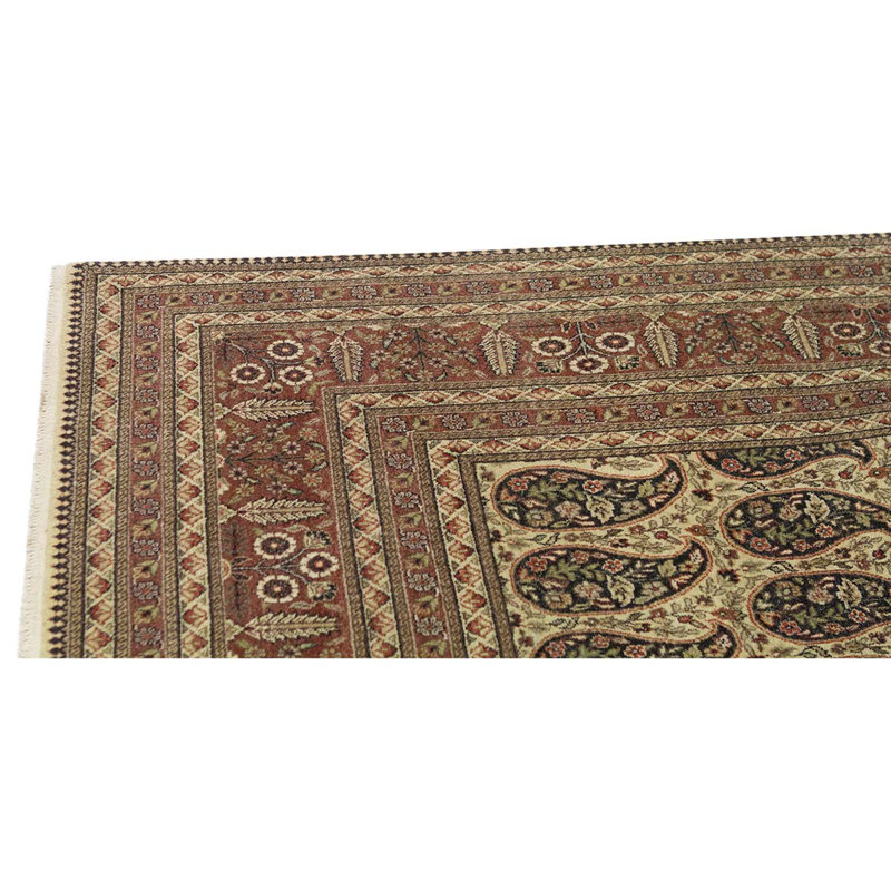 Tapis oriental brun / beige noué à la main