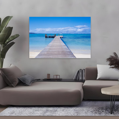 Jetée sur la plage, Île Maurice, art contemporain contemporain