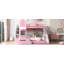 Lit superposé double de style château avec 2 tiroirs et 3 glissières-523005867-523005865