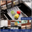 DeerValley 750mm x 460mm W Single Bowl Stainless Steel Kitchen Sink with 2 Faucet Holes