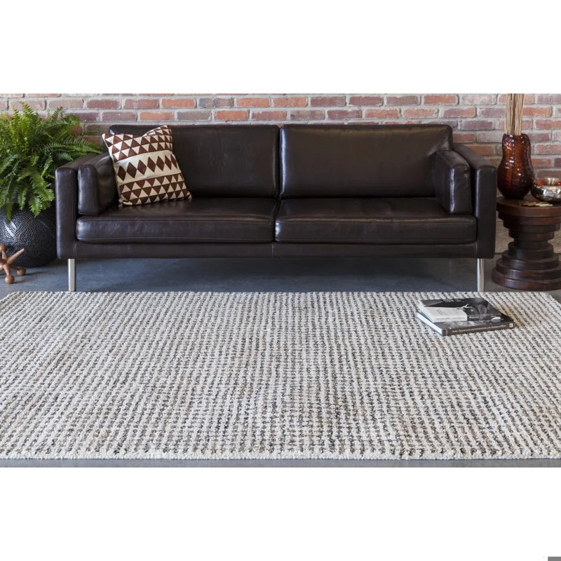 Tapis ivoire, gris et brun Camila, Rectangle de 5 pi x 8 pi, Brun / Ivoire