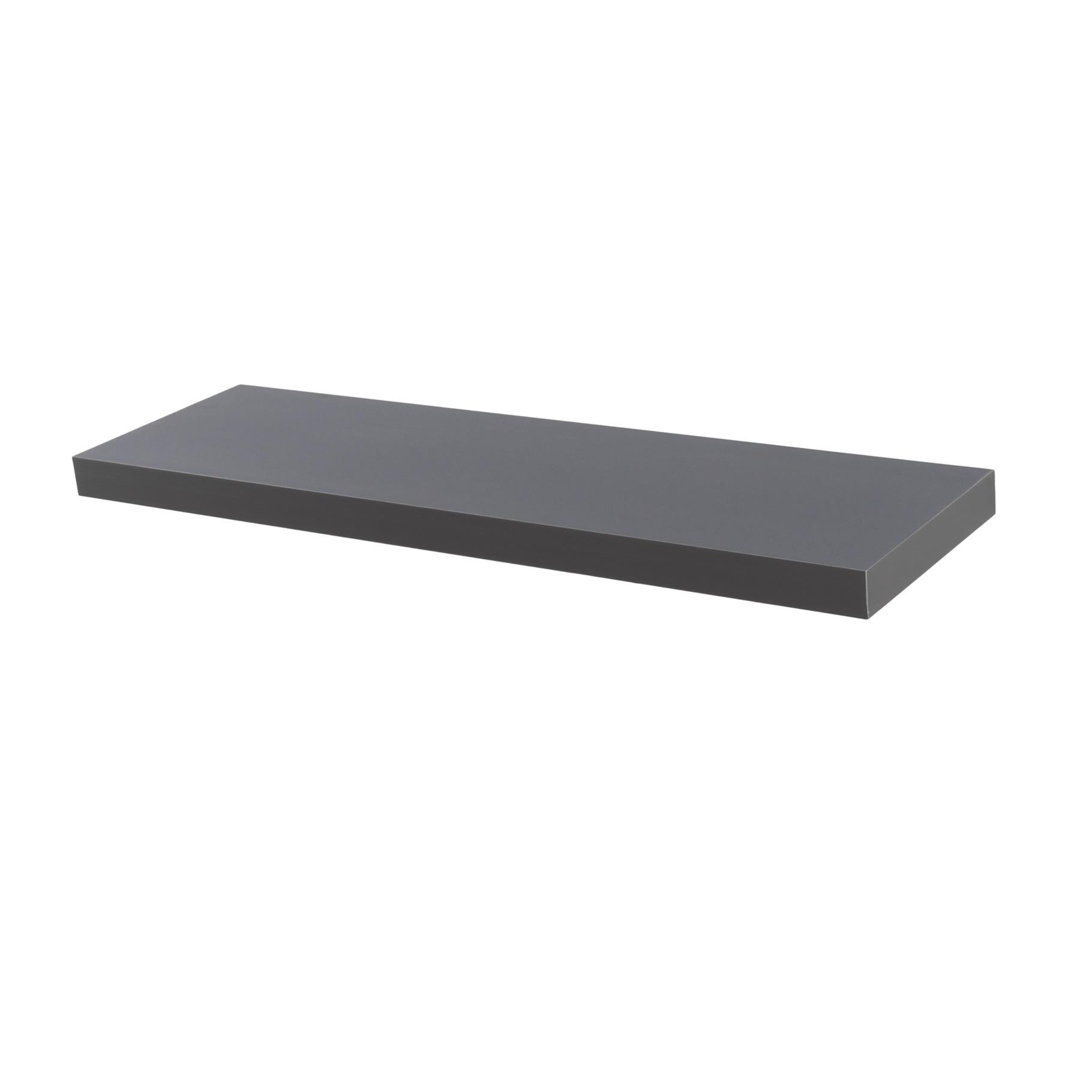 Harbour Housewares - Modern Floating Wall Shelf - 100cm - Grey