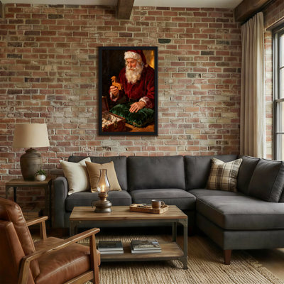 Jouet en bois de Noël père Noël