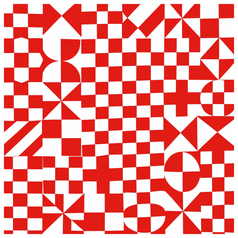 Rideaux rouges et blancs à motif géométrique, voilages et voilages à motif géométrique - 1 panneau, 50" x 92" - 1 Panel