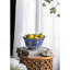Bol décoratif central bleu et blanc 10,5 x 10,5 x 5,7 po Ren