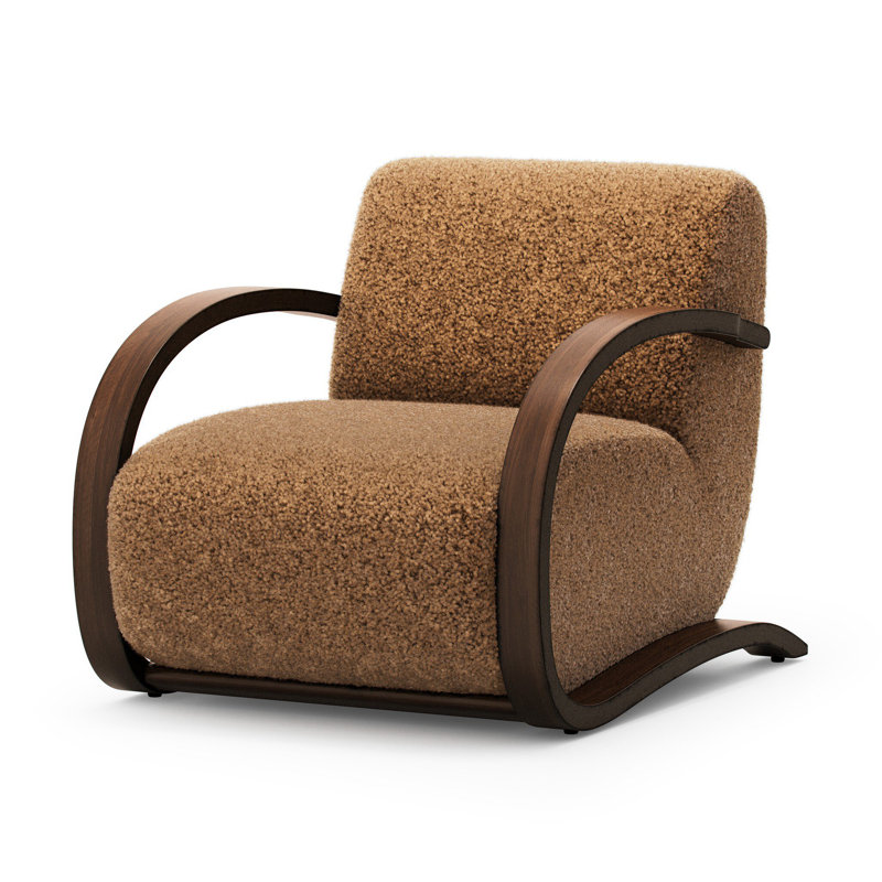 Burke Chair-Taupe Shearling, Amber Shearling