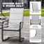 Nevan C-spring Outdoor Motion PVC-Coated Polyester Dining Chairs with Foam-Padded and Iron Chair Frame-1124034598-1124034599