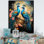 «Peacocks Graceful Elegance», reproduction sur toile