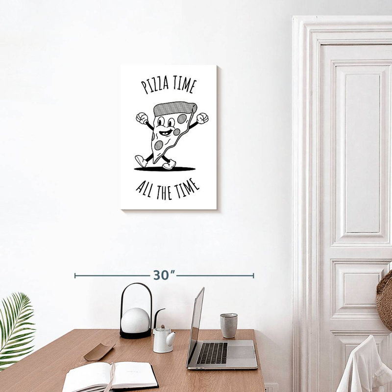 Yarlin Pizza Time White, 24" H x 16" W
