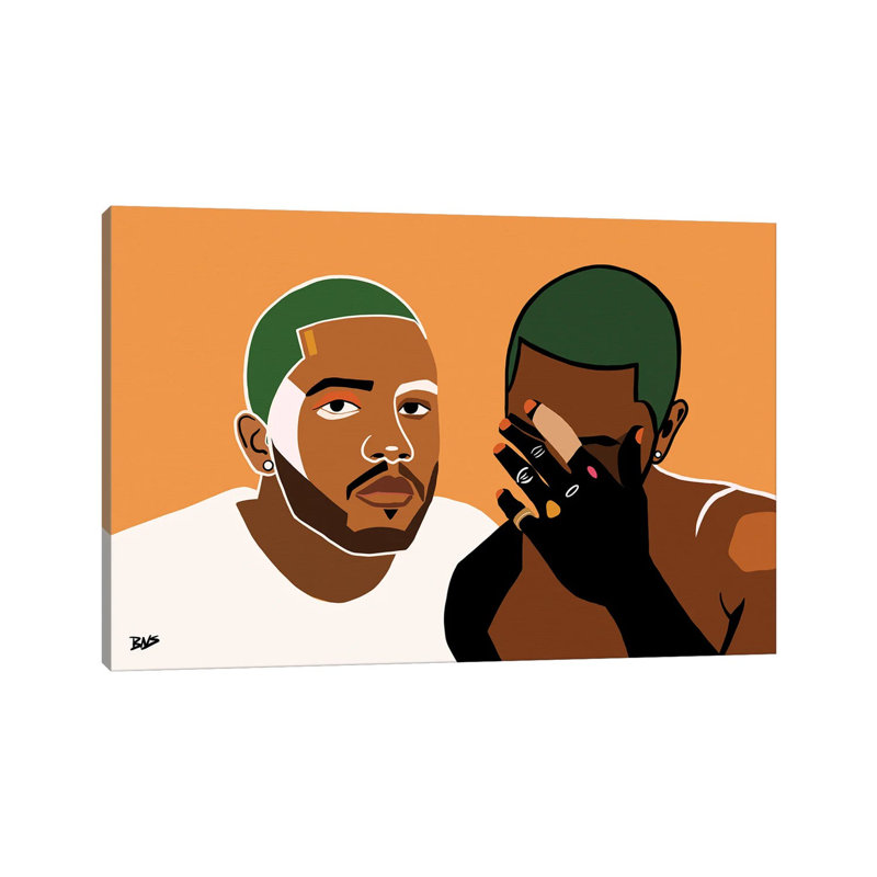 « Frank » par Bria Nicole-impression d’art graphique, Pas de tapis, H 18 po x l 26 po x P 1,5 po, Toile tendue