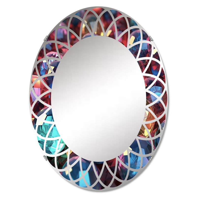 Wetterland - Miroir mural moderne ovale, 30 po x 20 po