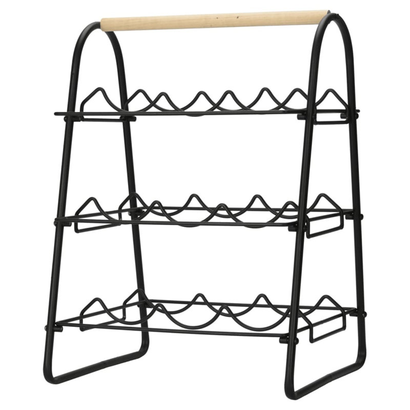 Breonia Floor Wine Bottle Rack Black