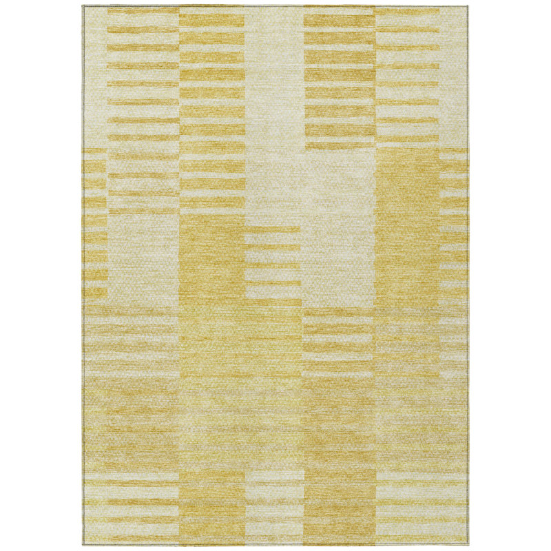 Lavonia Washable Striped Indoor / Outdoor Rug, Rectangle 10' x 14'