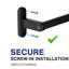 Porte-serviettes mural antirouille 24 po, barre de rangement robuste pour rangement de salle de bain-124954070