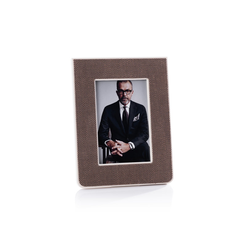 Cadre photo en cuir Raffia, 4 po x 6 po