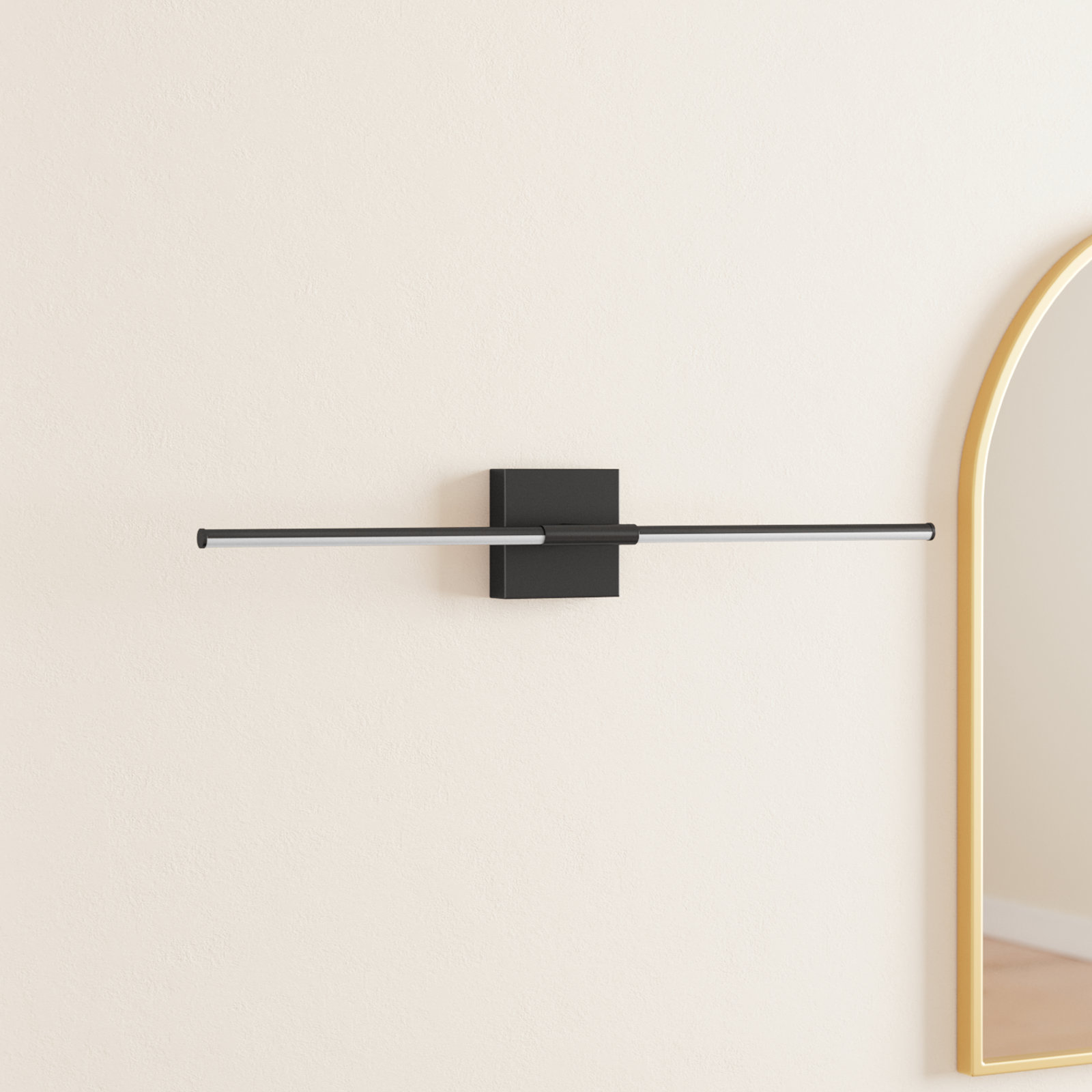 Gallatin Single Light Dimmable LED Armed Sconce, Black