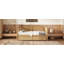 Lit de jour simple en rotin de style traditionnel avec lit gigogne simple pour un espace limité, chambre d'amis, aucun sommier nécessaire