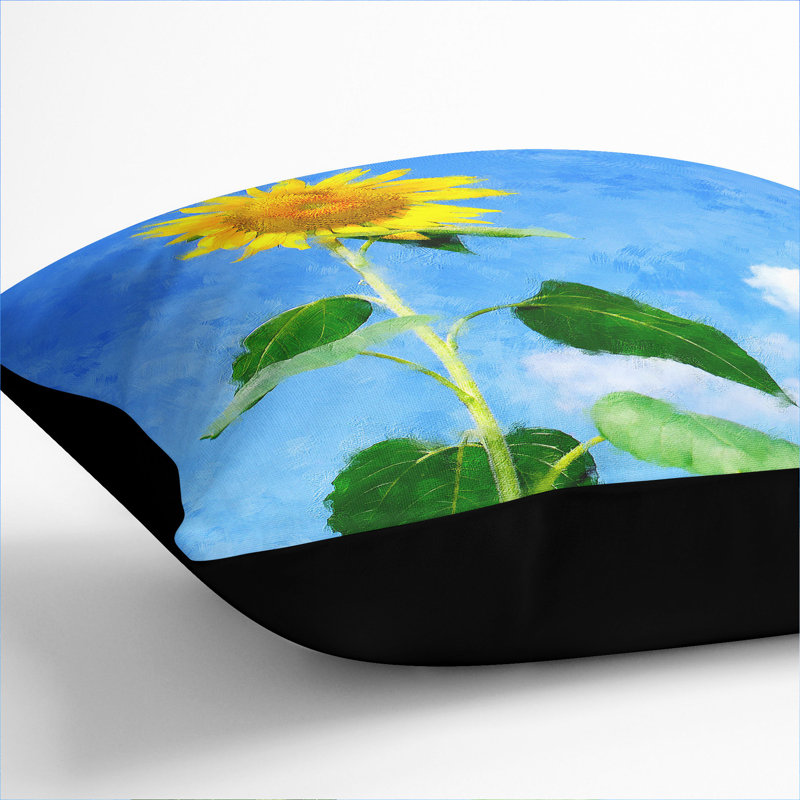 Square Throw Cushion, Black, 55cm H x 55cm W x 20cm D