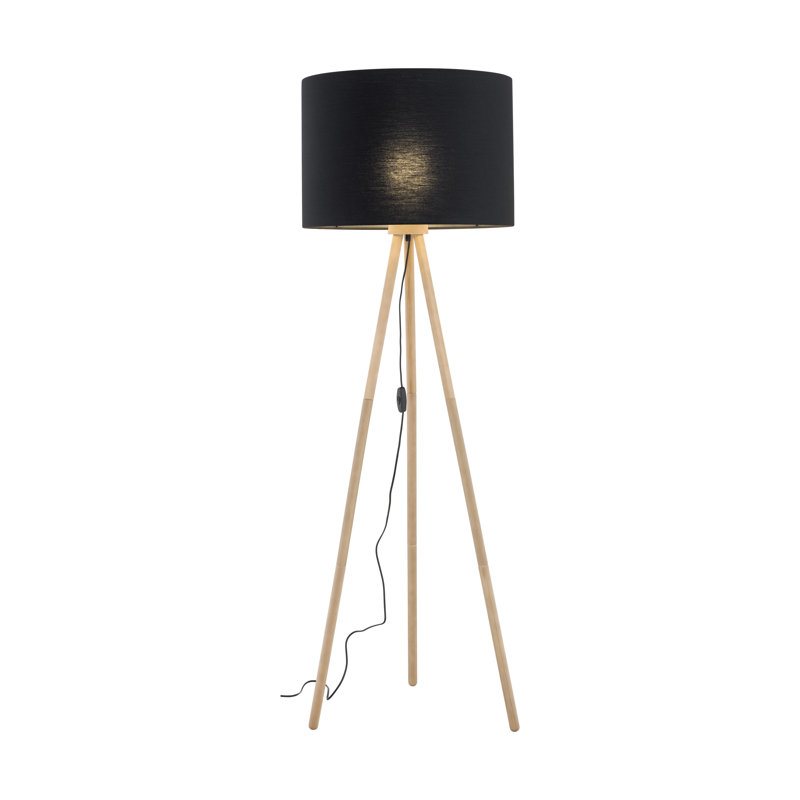 Lampe sur pied Addisin, Noir, noir, noir, noir