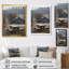 «Grey Bench Winter Country Charm Barn» - reproduction d'art murale grange-106107618-106107624