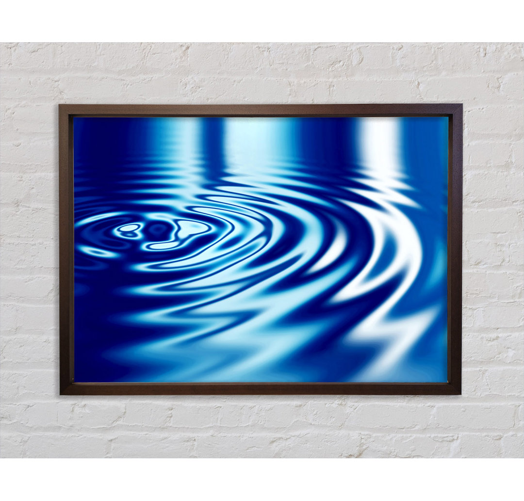 Liquid Blue Ripples - Einzelner Bilderrahmen Kunstdrucke auf Leinwand