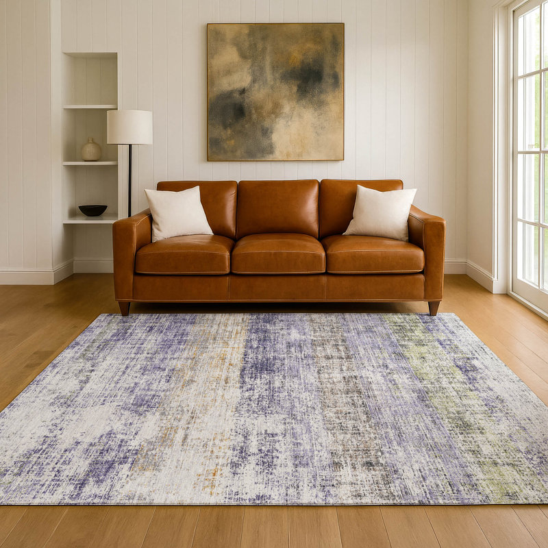 Tapis de qualité supérieure lavable à la machine Mayfield AMF2388, Lavande, 3 pi x 5 pi