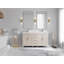 60 po Cambridge X P 22 po D Meuble-lavabo double en grain fin avec 2 po Calacatta Nuvo Quartz
