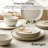 Sango Gansevoort 12-Piece White Porcelain Dinnerware Set – Service for 4, Plate & Bowl Set