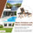 Karlye Outdoor Acacia Wood Chaise Lounge with Table