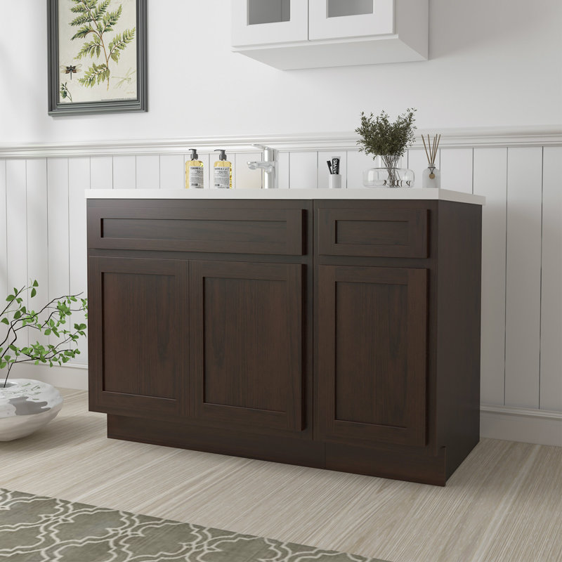 48'' Single Bathroom Vanity Base Only, Brown