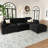 L-Shaped Modular Sectional with Ottoman-2005812735