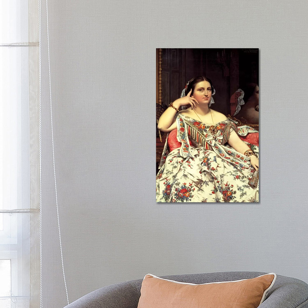 Madame Moitessier by Jean-Auguste-Dominique Ingres - Wrapped Canvas Painting