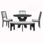 Ensemble de salle à manger 5 pièces avec 3 chaises rembourrées Rustic Charm-1231717692-1231717691