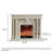59.06"White Solid Wood Simulated Flame Electric Fireplace-1914363987