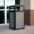 SAFCO Evos Series Steel Trash Can w/ Ashtray, 15 Gallon & 38 Gallon-15288070