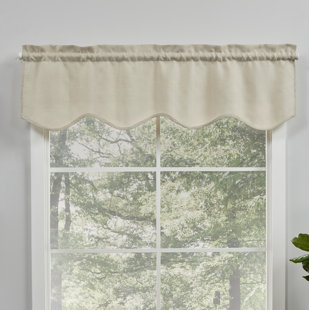 Exclusive Home Loha Light Filtering Rod Pocket Scalloped Valance