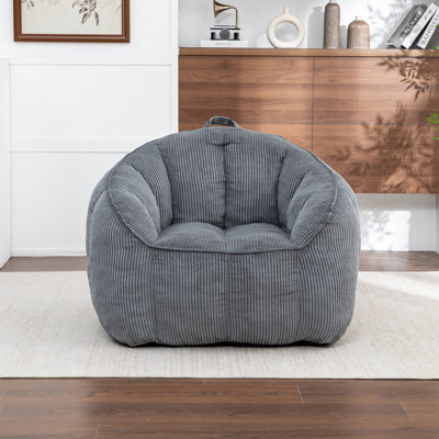 Giant Bean Bag Chair Sofa For Adults Teens, Comfy Arona Large Bean Bag Chairs With Armrests For Bedroom Living Room, Adult Beanbag Lazy Sofa Couch Chairs With Filler Included