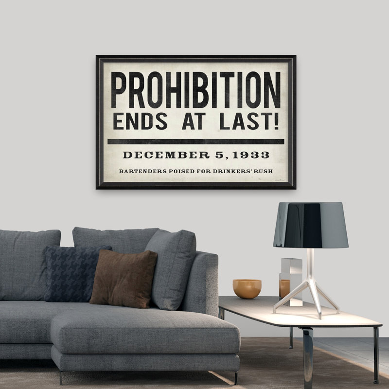«Prohibition Ends At Last», art rétro rétro, H 32 po x l 48 po