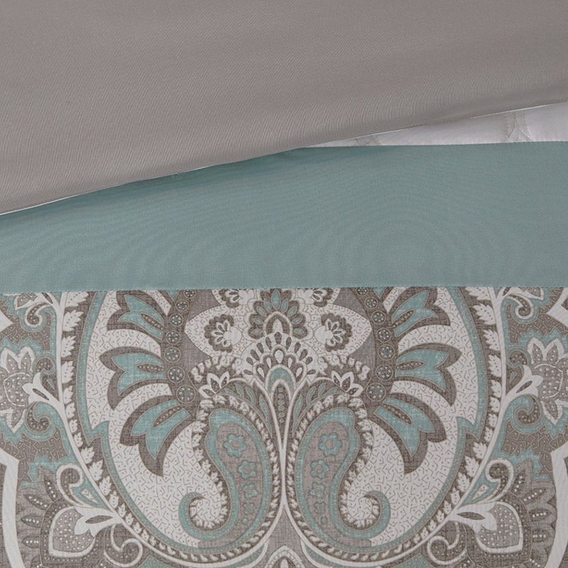Queen 8 Piece Comforter Set, Seafoam