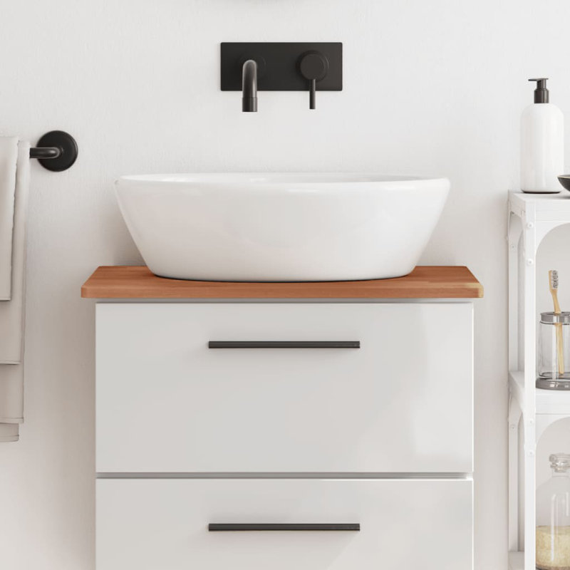 Matsumura 60cm Solid Wood Bathroom Vanity Top