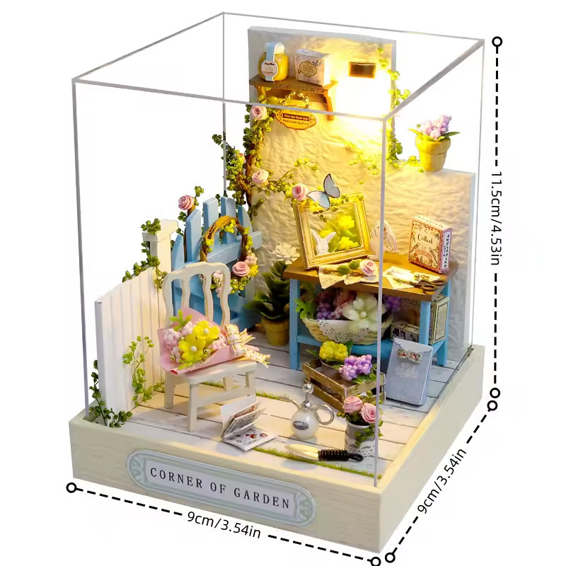 Ensemble de maison de poupée Corner of Garden - Miniature Wizardi