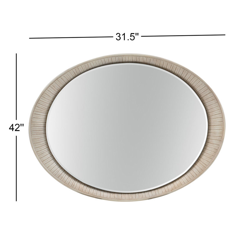 Elixir Engineered Wood Oval Wall Mirror