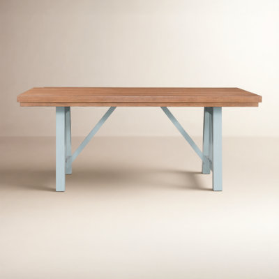 Odie Farmhouse Two-Tone Dining Table