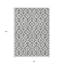 Tapis intérieur / extérieur géométrique lavable gris et ivoire 8 pi x 10 pi