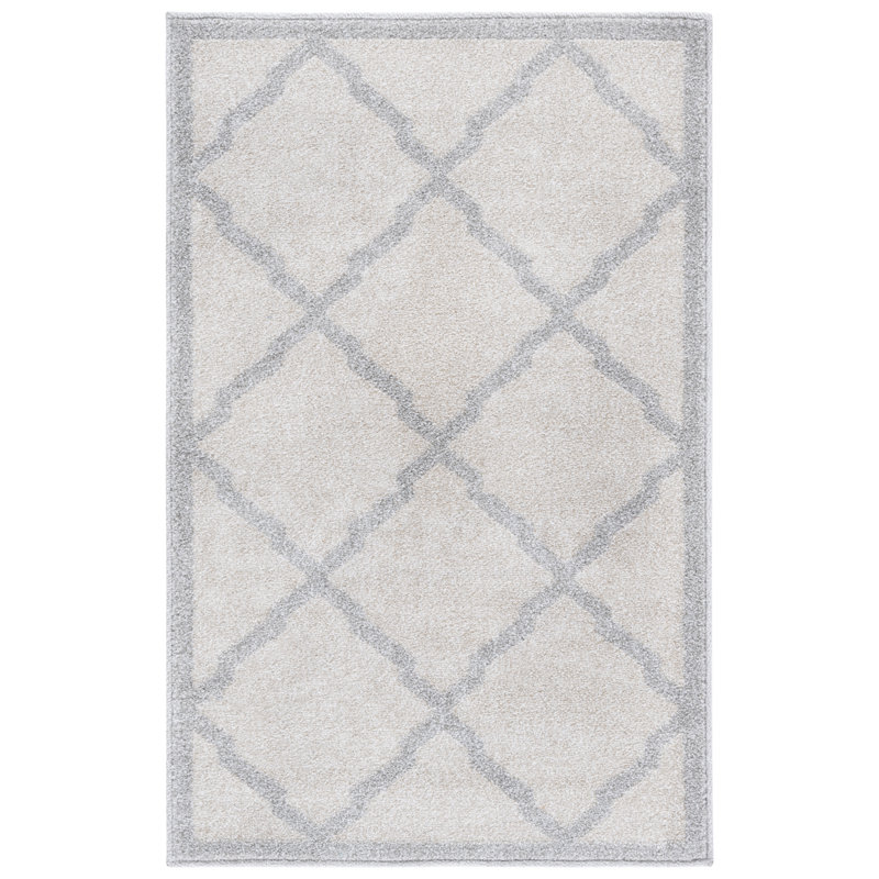 Ammundsen Geometric Beige Area Rug, Rectangle 2'6" x 4'
