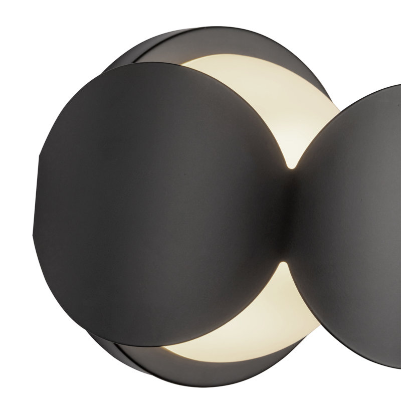 Ciel 1 - Light Flush Mounted Sconce, Black/White, Black