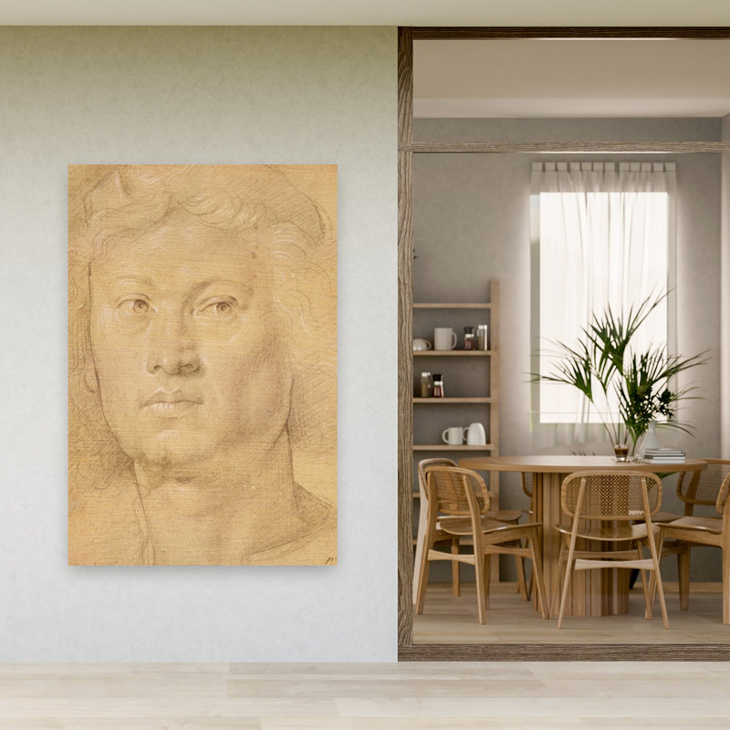 Head Of An Angel Abstract Contemporary Wall Art Print by Sandro Botticelli - Wrapped Canvas Print, 152.4cm H x 101.6cm W