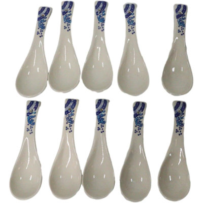 The Great Wave Of Kanagawa Hokusai Porcelain Soup Spoons Pack Of 10