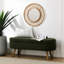 Banc de rangement repose-pieds ovale, pieds en bois d'hévéa (43,5 po x 16 po x 16 po)