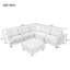 Canapé modulaire modulaire avec repose-pieds en L pour salon, bureau et espace spacieux-1993831665-1993831664